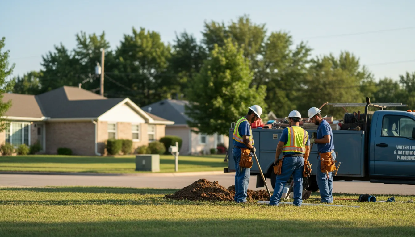 Residential water line and bathroom plumbing service in Clark, CO